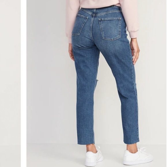 NWT Old Navy Curvy Extra High-Waisted Button-Fly Sky-Hi Straight Jeans sz 6 - Picture 3 of 3